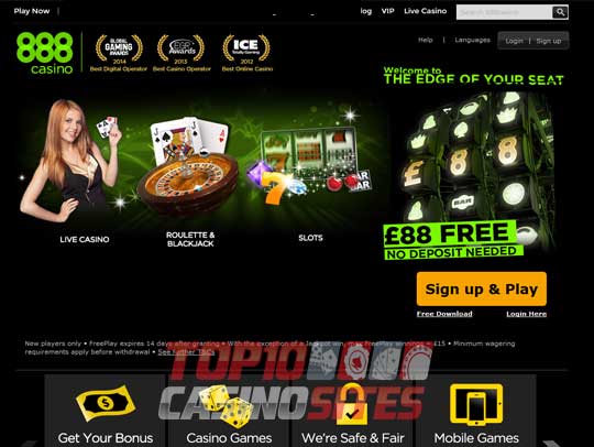 888 Casino Screenshot 1