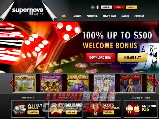 Supernova Casino Screenshot 1